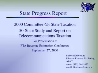 State Progress Report