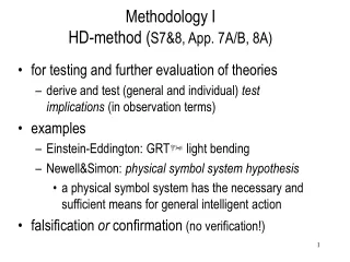 Methodology I HD-method ( S7&amp;8, App. 7A/B, 8A)