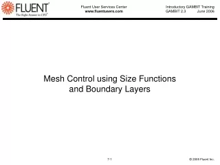 Mesh Control using Size Functions and Boundary Layers