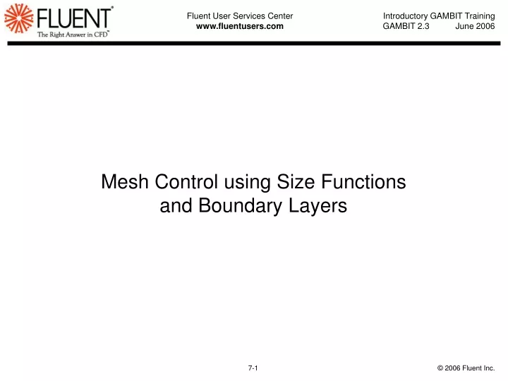 mesh control using size functions and boundary layers