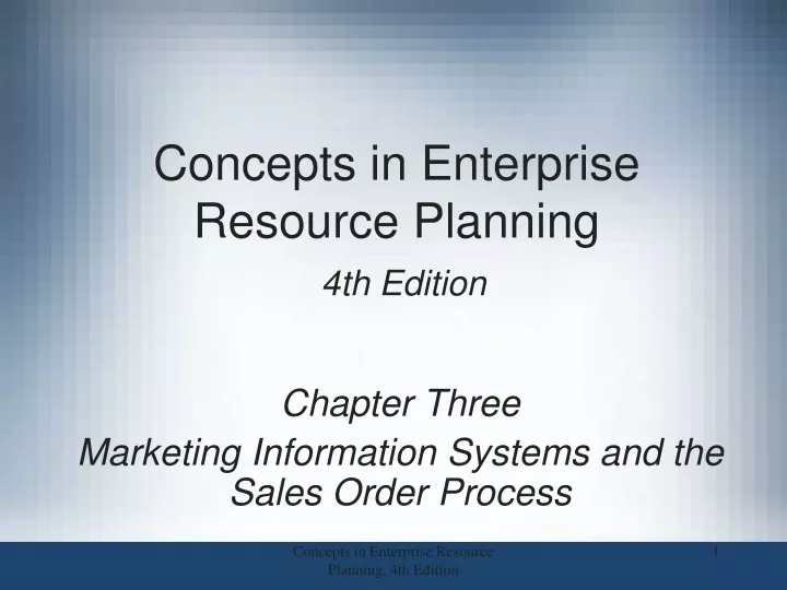 concepts in enterprise resource planning 4th edition