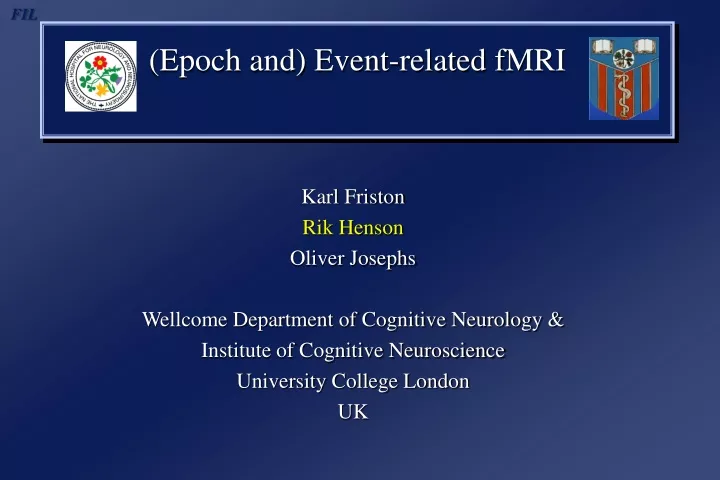 epoch and event related fmri