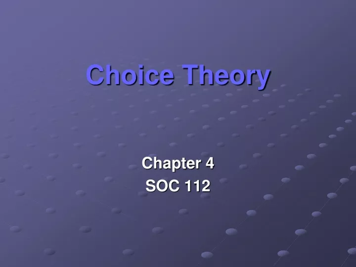 choice theory