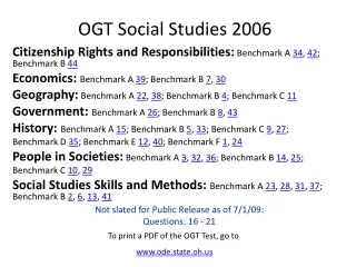 OGT Social Studies 2006
