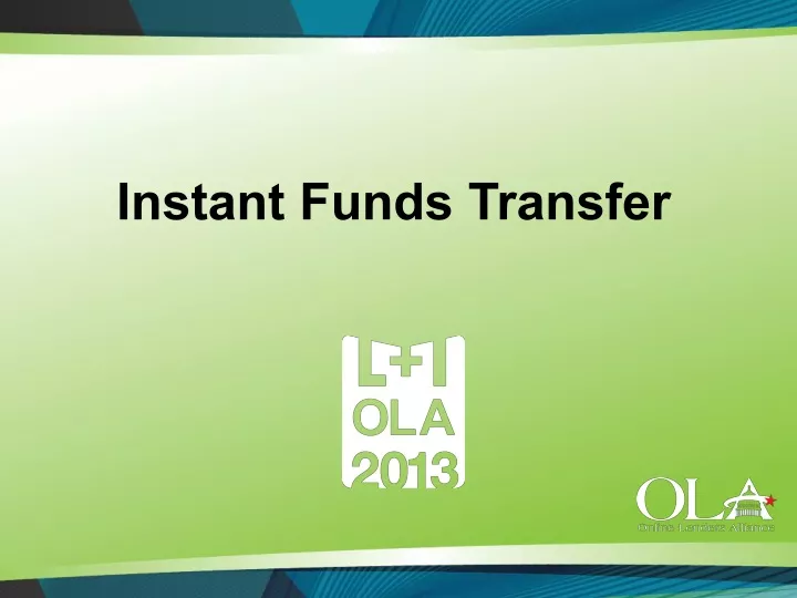 instant funds transfer