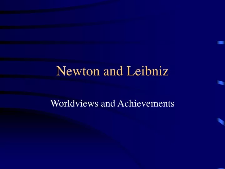 newton and leibniz