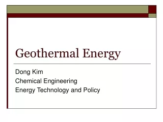 geothermal energy