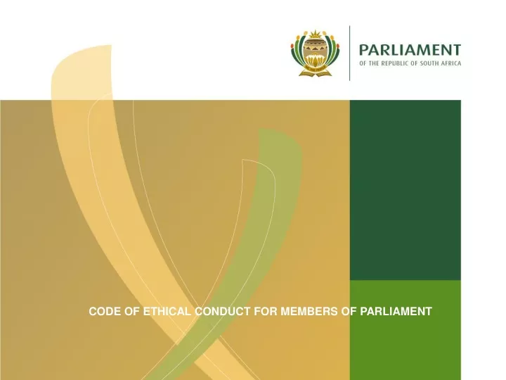 code of ethical conduct for members of parliament