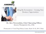 Revolutionizing Pain Management Through Innovative Drug Re-Formulation - slide 1