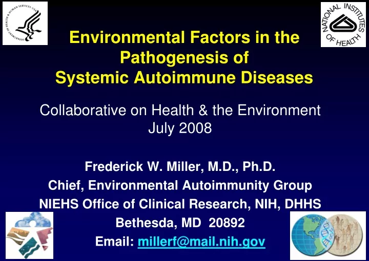 environmental factors in the pathogenesis of systemic autoimmune diseases