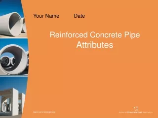 Reinforced Concrete Pipe   Attributes