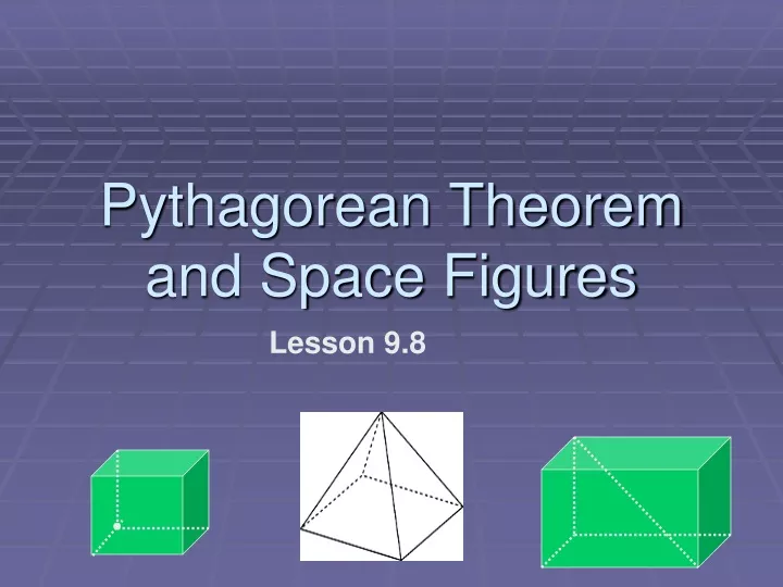 pythagorean theorem and space figures