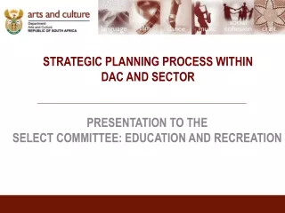 STRATEGIC PLANNING PROCESS WITHIN DAC AND SECTOR
