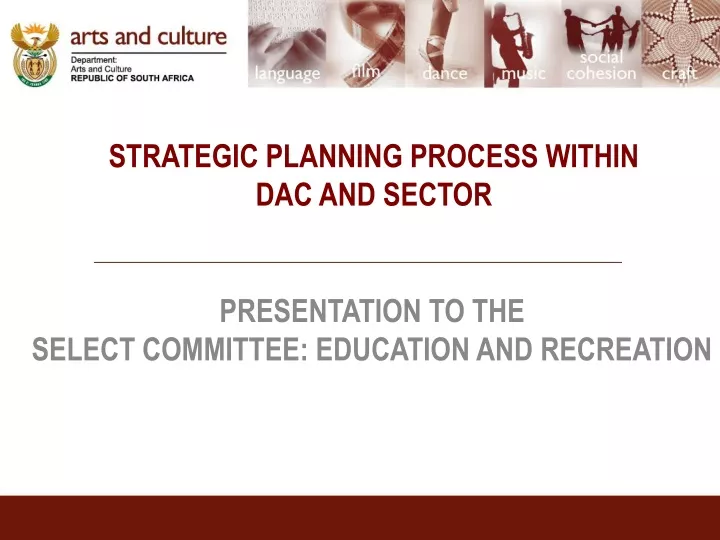 strategic planning process within dac and sector