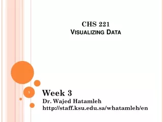 CHS 221 Visualizing Data
