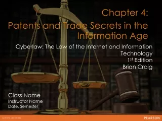 Chapter 4: Patents and Trade Secrets in the Information Age