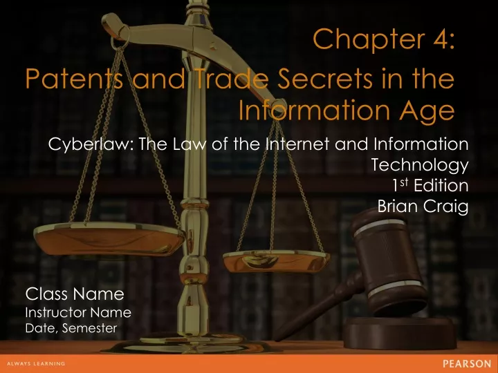 chapter 4 patents and trade secrets