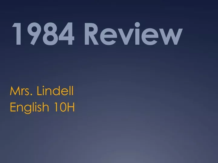 1984 review