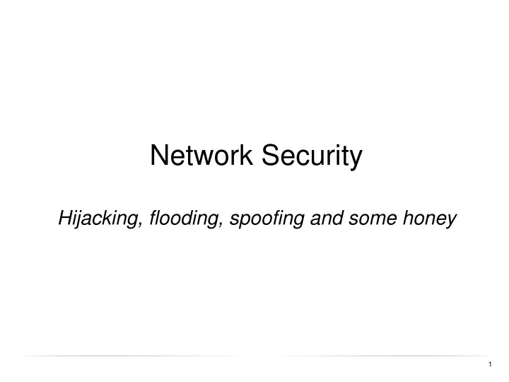 network security hijacking flooding spoofing