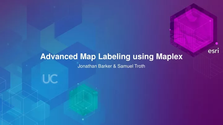advanced map labeling using maplex