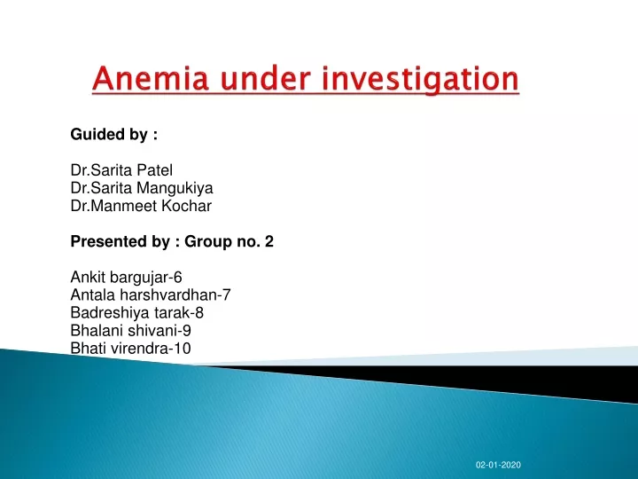 anemia under investigation