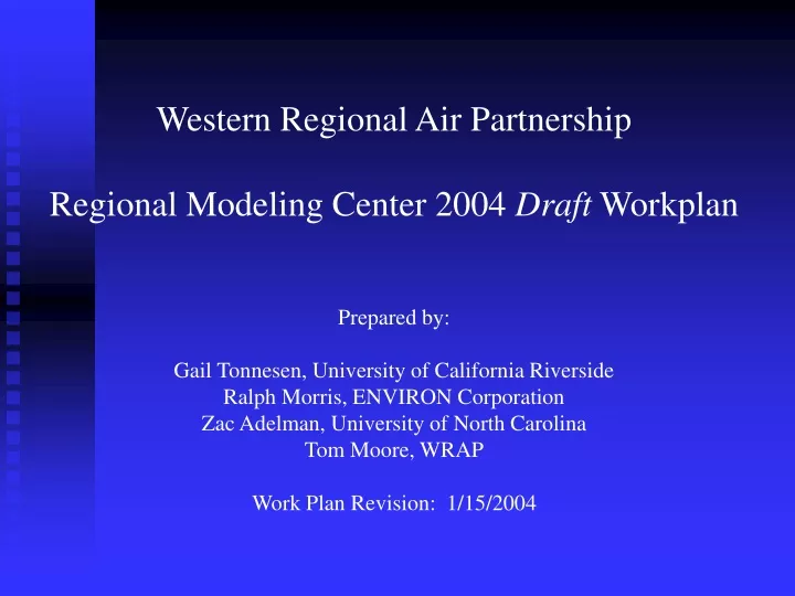 western regional air partnership regional