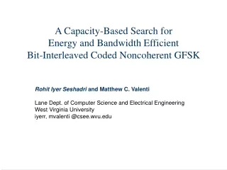 A Capacity-Based Search for Energy and Bandwidth Efficient  Bit-Interleaved Coded Noncoherent GFSK