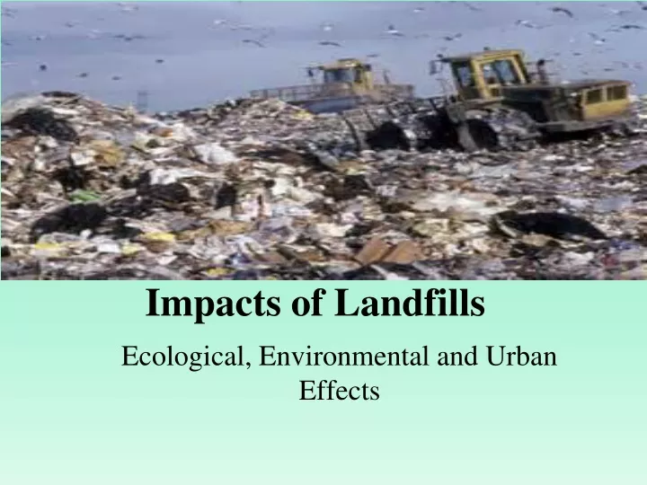 impacts of landfills