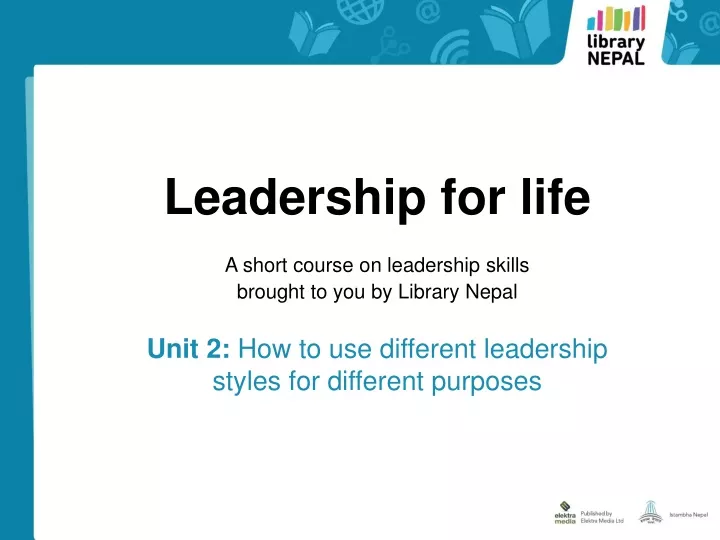 leadership for life a short course on leadership