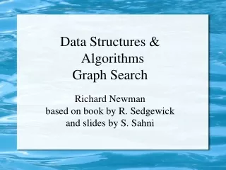 Data Structures &amp; Algorithms Graph Search