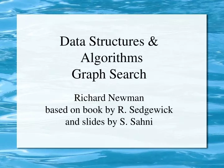 data structures algorithms graph search