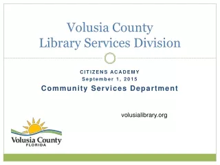 Volusia County  Library Services Division