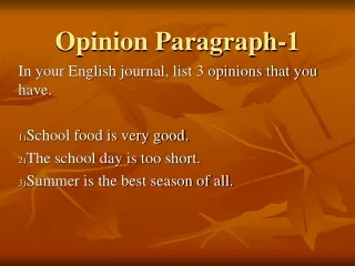 Opinion Paragraph-1