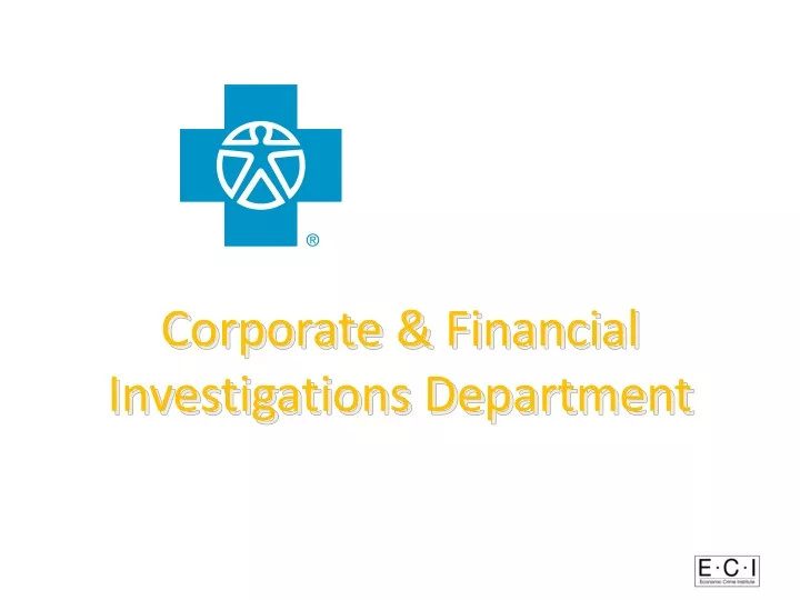 corporate financial investigations department