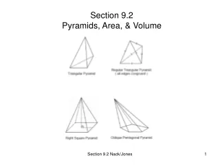 Section 9.2 Pyramids, Area, &amp; Volume