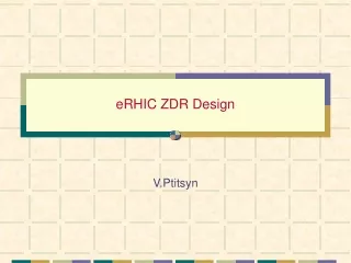 eRHIC ZDR Design