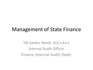 Management of State Finance