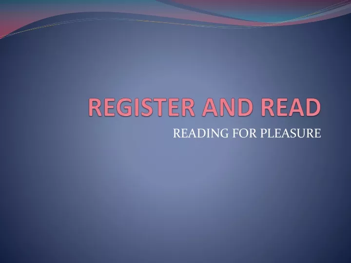 register and read
