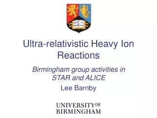 Ultra-relativistic Heavy Ion Reactions