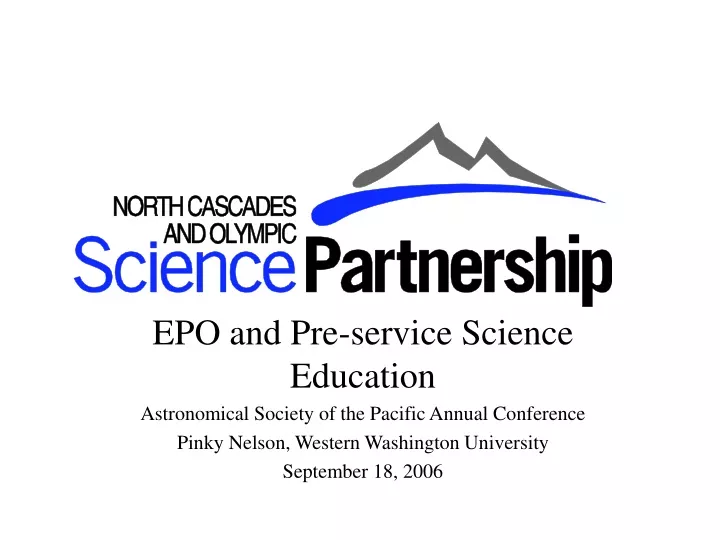 epo and pre service science education