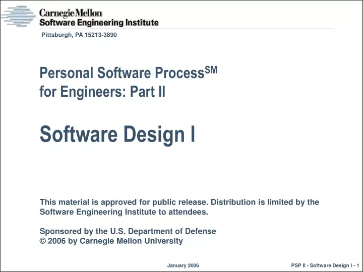 personal software process sm for engineers part