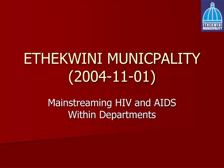 ethekwini municpality 2004 11 01