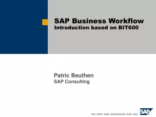 SAP Business Workflow Introduction based on BIT600