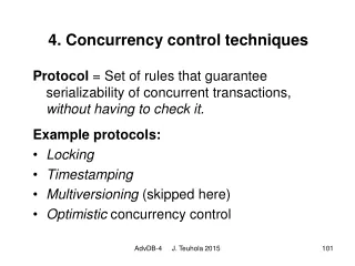 4. Concurrency control techniques