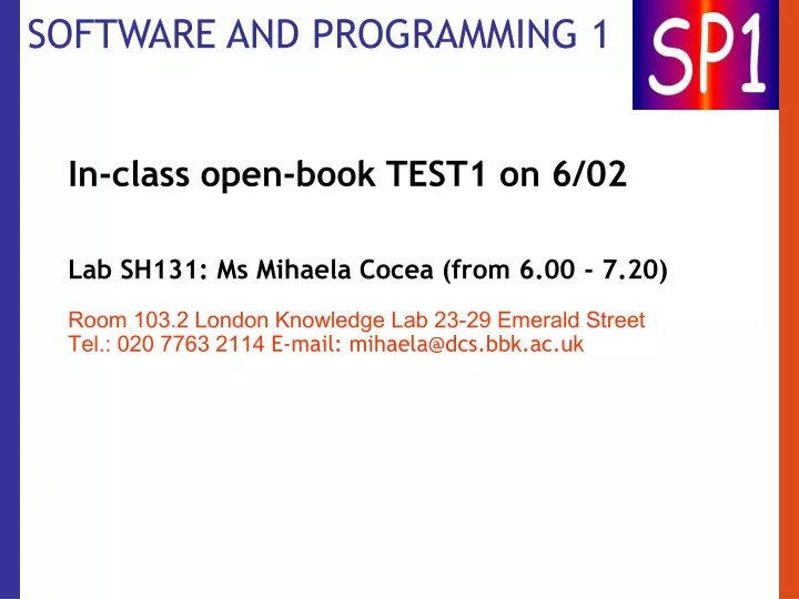 software and programming 1