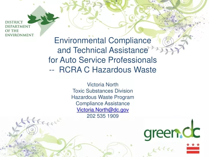 environmental compliance and technical assistance