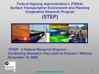 “STEP:  A Federal Research Program –  Conducting Research That Links to Practice” Webinar