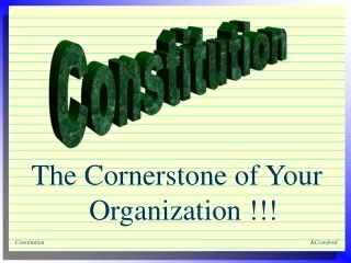 The Cornerstone of Your Organization !!!