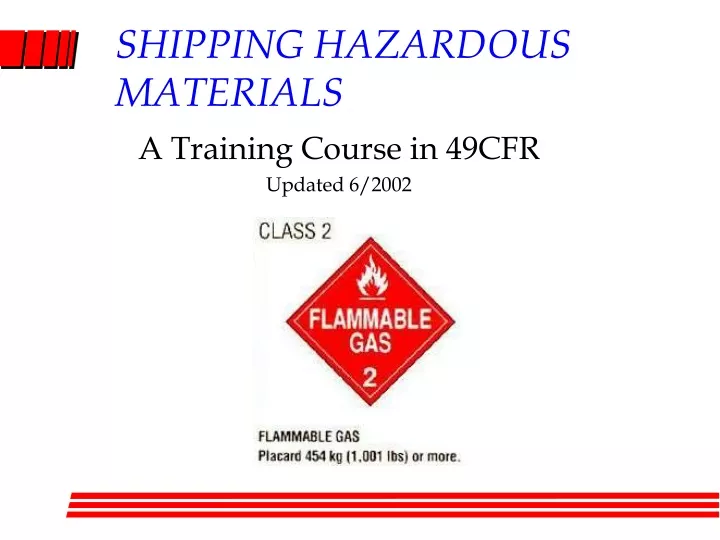 shipping hazardous materials