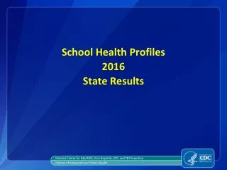 School Health Profiles 2016 State Results